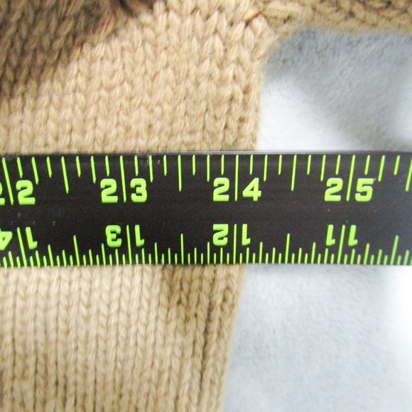 Tuckernuck Sweater Womens Medium V Neck Camel Collar Popover Oversized Tan - Picture 8 of 11